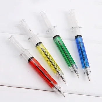 40шт Шариковая ручка типа впрыска, подарок доктору Медсестре, Жидкая ручка, Цветные Шприц-ручки