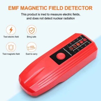 Портативный детектор электромагнитного излучения Ручной измеритель Гаусса Прочный тестер излучения для исследования аномальных волн EMF Тестирование