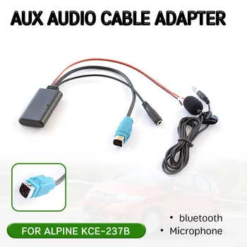 беспроводной аудиоинтерфейс Bluetooth Aux приемник, кабель-адаптер с микрофоном для Alpine KCE-237B для Alpine 2009 + CDE-W203Ri