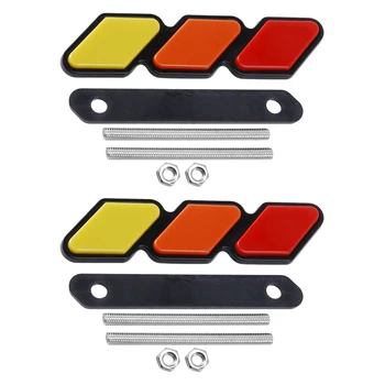 2X Трехцветный значок на решетке радиатора, эмблема для Toyota Tacoma 4Runner Highlander RAV4