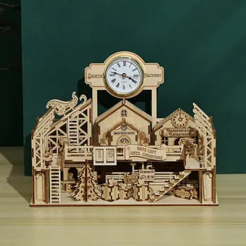 Деревянная модель в сборе Стерео головоломка Креативные Офисные украшения для рабочего стола Diy Подарки ручной работы PZ-409