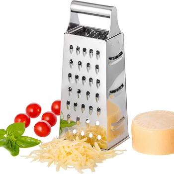 4-сторонние лезвия из нержавеющей Стали Бытовая Коробка Контейнер для терки Многоцелевой Резак для овощей Кухонные Инструменты Ручная Ломтерезка для сыра