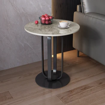 Роскошный диван Nordic light rock board, угловой столик, креативная гостиная, мраморный маленький журнальный столик, прикроватный балкон, маленький столик