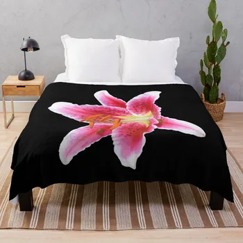 Звездочетная лилия с одним цветком и одеялом mason bee, Мягкое Большое одеяло, Мягкий плюшевый плед