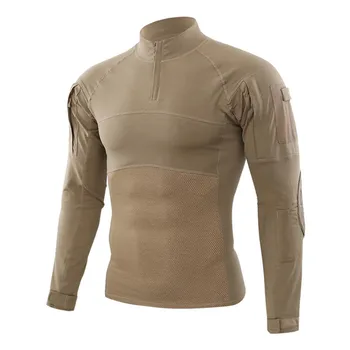 Военная форма Боевая рубашка Мужская Штурмовая Тактическая камуфляжная армейская футболка Страйкбольные тактические рубашки с длинным рукавом для мужчин
