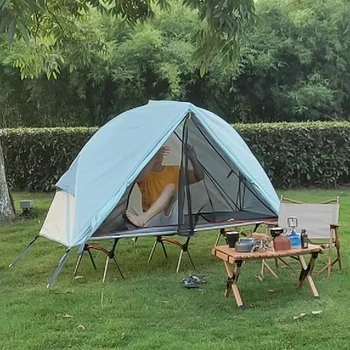Уличная палатка для кемпинга на одного человека, Водонепроницаемая, устойчивая к ультрафиолетовому излучению, используется с постельным снаряжением для выживания в походах.