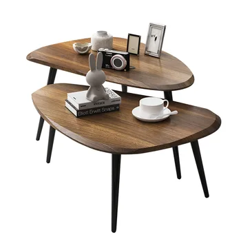 Чайный столик в скандинавском стиле, Журнальные столики в гостиной, Креативная комбинация диванных приставных столиков, Простые современные Торцевые столики, Дизайнерская Деревянная мебель