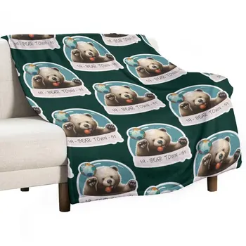 Новый BearTown - Плед Happy Bear, Пушистые одеяла, Большой диван-кровать, зимние одеяла для кроватей