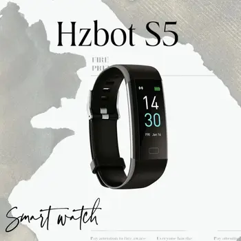Смарт-часы для мужчин и женщин S5 Sport Smart Band с водонепроницаемым спортивным отслеживанием сердечного ритма бренда Hzbot для Android IOS