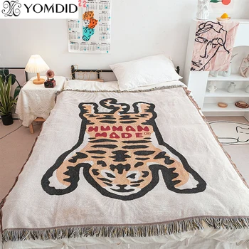 YOMDID Textile City Ins Одеяло для дивана, изготовленное человеком, Толстый Коврик для кемпинга на открытом воздухе с рисунком Тигра, украшение дома, Гобелен, Одеяло для отдыха во сне