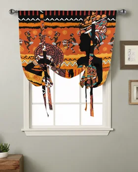 Африканские женщины в этническом стиле, Черные женщины, Кухня, Короткая занавеска на окно, Современный домашний декор, Маленькое окно, Римские шторы