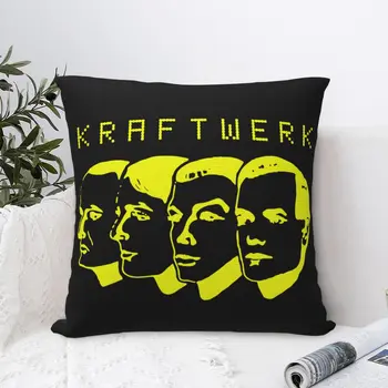 Наволочки Kraftwerk Rock Band из полиэстера, наволочка для подушки, милое украшение для дома, наволочка 45*45