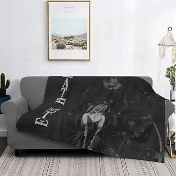 Одеяла Death Note Флис Весна Осень Аниме Япония Рюк Миса Амане Супер Теплые пледы для кровати дивана Плюшевое тонкое одеяло