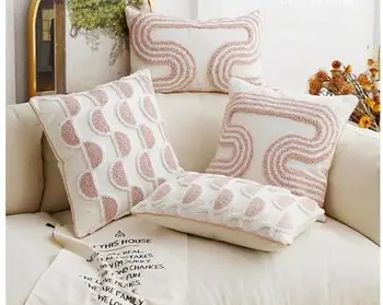 Популярная в Интернете розовая наволочка для обнимания сердца девушки, чехол для диванной подушки в гостиной, чехол для подушки с ворсом