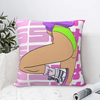 Хип-стер наволочка подушка случае подушке покрытия дома диван автомобиля Декоративные подушки полиграфическая квадратный мультфильм