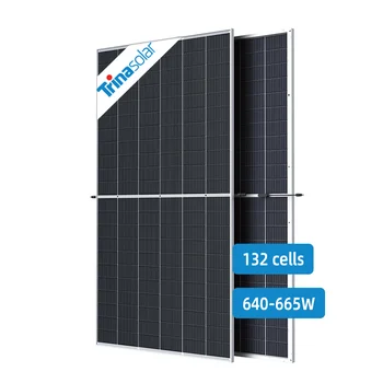 Тип Панели Солнечных батарей Trina Уникальный Большой 665W 670W 680W 685W Mono Bificial Для Солнечной Системы