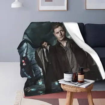Сверхъестественное одеяло из флиса с принтом Сэма Винчестера, многофункциональное ультрамягкое одеяло для домашней спальни