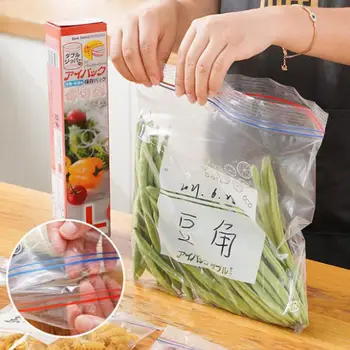 Хранение продуктов питания и овощей В холодильнике Для сохранения свежести В утолщенном герметичном упаковочном пакете из самоуплотняющегося пластика