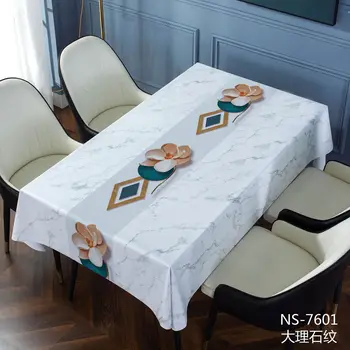 Легкая роскошная тканевая скатерть с водонепроницаемым и маслоотделяемым прямоугольным столом из ПВХ table_Ling336
