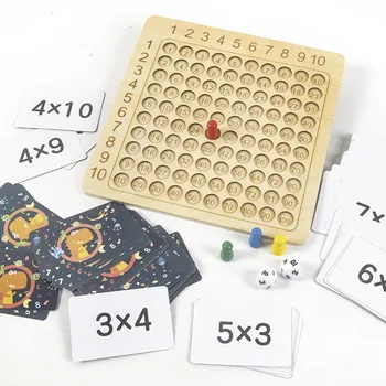 99 Tabel Perkalian Matematika Mainan Aritmatika Alat Bantu Mengajar Montessori Pendidikan Mainan Kayu untuk Anak-anak Hadiah