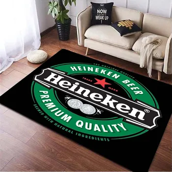 Коврики с логотипом пива H-Heineken, большой ковер для гостиной, спальни, украшения дома, напольный коврик, мягкие противоскользящие ковры