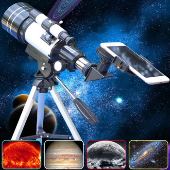 Астрономический Телескоп Для Начинающих, HD-Подзорная труба Ночного Видения Высокой мощности для наблюдения за Луной, Солнцем, Звездами, Астрономический, На Открытом воздухе, Путешествия
