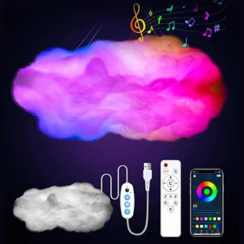 3D Облачная молния, светодиодная лампа, разноцветные облака в спальне, Грозовые облака, комната, синхронизация музыки своими руками, управление смарт-приложением USB