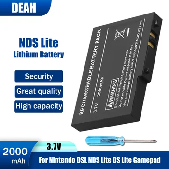 1-20 ШТУК 100% Новая Литиевая Аккумуляторная Батарея 3,7 В 2000 мАч С Инструментом Для Замены Геймпада Nintendo NDSL DSL NDS Lite Batteria