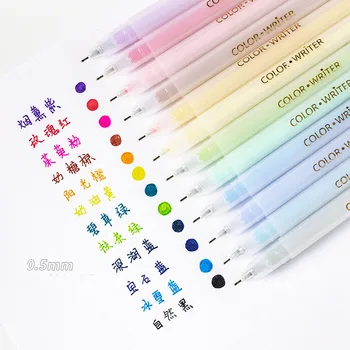 Набор цветных гелевых ручек Kawaii Blue 0,5 ММ Шариковая ручка для журнала Милые Школьные Канцелярские принадлежности