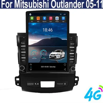 Android 12 Carplay Для Вертикального автомобильного радио-видеоплеера Tesla GPS Для Mitsubishi Outlander xl 2 2005-2011 Для Citroen C-Crosser