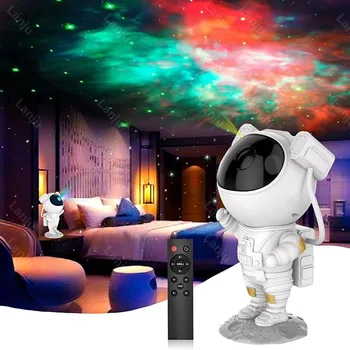 2023 Новый светодиодный проекционный светильник Astronaut Sky, интеллектуальный лазерный светильник с дистанционным управлением, мини-USB, эффект освещения атмосферы домашней вечеринки