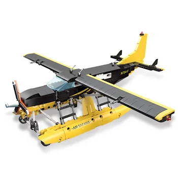 Строительные игрушки MEOA Fighter для мальчиков 738шт США CESSNA 208 Самолет Строительные блоки Кирпичи Наборы моделей самолетов Игрушечные строительные кирпичи