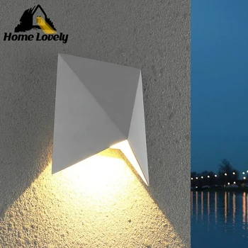 Черный Белый Светодиодный водонепроницаемый настенный светильник мощностью 5 Вт в помещении и на открытом воздухе для отеля магазина домашнего сада коридора спальни гостиной Украшения