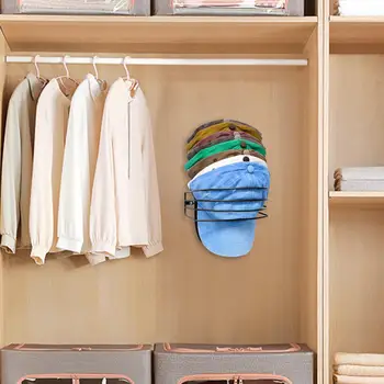 Изогнутая стойка для кепок, Бейсболки для хранения, Прочный и простой в установке Металлический Аксессуар, Черная Настенная вешалка для шляп над дверью, Вешалка для шляп