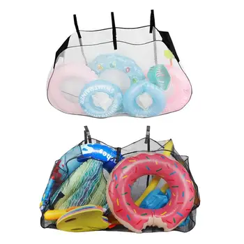 Сетчатая сумка для хранения большой емкости в открытом бассейне, пляжная надувная игрушка, подвесная сумка для хранения в бассейне.