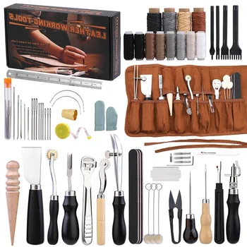 Набор инструментов для рукоделия LMDZ, набор для полировки кожи для ручного шитья, набор для прошивки, набор для вырезания канавок, набор инструментов для поделок