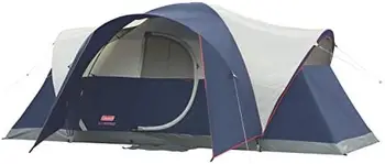 Кемпинговая палатка Montana со светодиодной подсветкой, Всепогодная Семейная палатка на 8 Человек с прилагаемой сумкой для переноски, Дождевиком, вентиляционным отверстием и светодиодной подсветкой