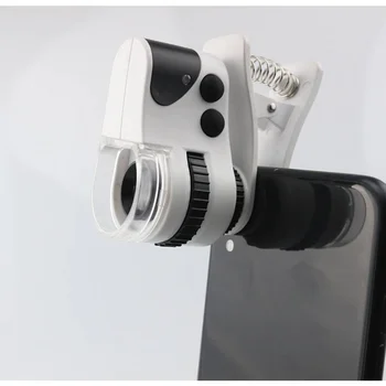 45X /50X / 60X USB-зарядка, мини-карманный микроскоп, увеличительное стекло для мобильного телефона для наблюдения за порами кожи, определения подлинности