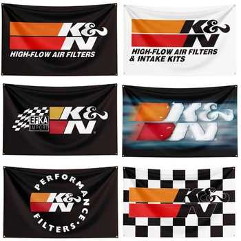 90X150 см 3X5 футов Флаг K & N, баннер с принтом автозапчастей из полиэстера для декора