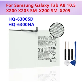 HQ-6300SD HQ-6300N Новый Оригинальный Аккумулятор Для Samsung Galaxy Tab A8 10,5x200x205 SM-X200 SM-X205 Аккумулятор 7040 мАч + Инструменты