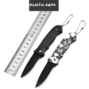 Открытый Портативный Складной Нож Для Выживания На Открытом воздухе Самообороны Мини-Открытый Удобный Пластиковый Нож Из Нержавеющей Стали