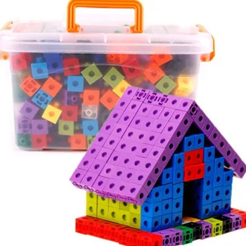 Детские кубики, обучающие игрушки из пазлов и пластиковых блоков для детей раннего возраста В детских садах для обучения детей