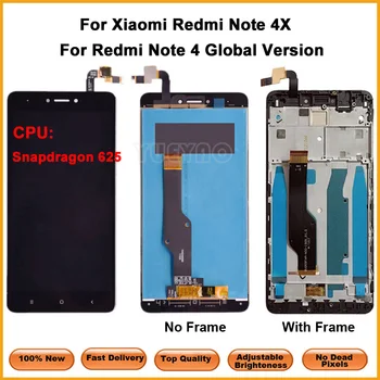 Для Xiaomi Redmi Note 4X ЖК-дисплей с сенсорной панелью Для Redmi Note 4 Global LCD Snapdragon 625 LCD С заменой рамки