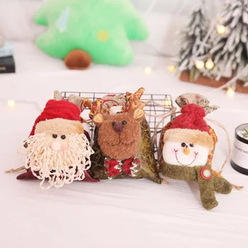 Креативный новый продукт, детские рождественские украшения, Подарочный пакет с Санта-Клаусом, снеговиком, Мультяшный сверток с яблоком во рту
