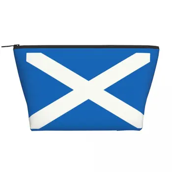 Изготовленная на заказ сумка для туалетных принадлежностей с флагом Шотландии для женщин, косметический органайзер для хранения косметики Lady, коробка для хранения косметики Dopp Kit Box