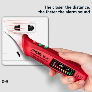 Детектор переменного напряжения, тестер, измеритель 12 В-1000 В Бесконтактная ручка, электрический индикатор, светодиодный измеритель напряжения, вейп-ручка
