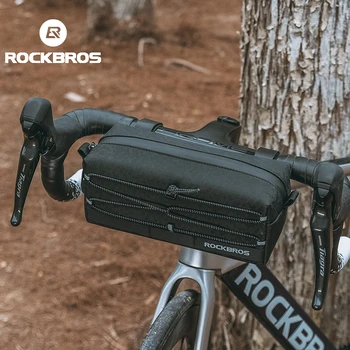 Официальная передняя сумка Rockbros, чехол для хранения большой емкости, Многофункциональная корзина для руля MTB, аксессуары для велосипеда 30110023