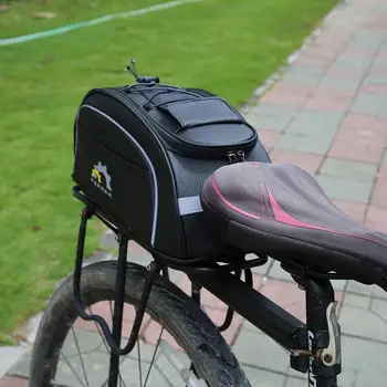 Водонепроницаемые велосипедные сумки MTB большой емкости, Светоотражающая задняя стойка багажника