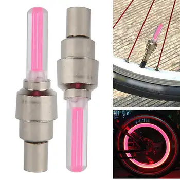 Многоцветный неоновый фонарь со спицами для велосипеда MTB Колеса, шины, сопла, колпачки клапанов, лампа для предупреждения о езде на велосипеде, головной задний фонарь для велосипеда, мотоциклов