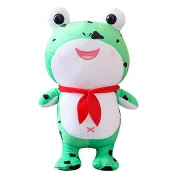Милая мягкая плюшевая игрушка-лягушка, трехмерный дизайн шляпы, кукла-лягушка Снежный человек, спящие ножки, Праздничные подарки для детей на День рождения